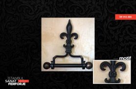 Wrought Iron Engraved Towel Holder