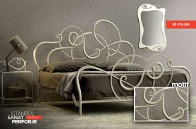 Wrought Iron Cream Bed