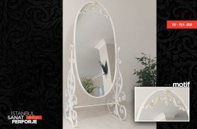 White Design Wrought Iron Height Mirror