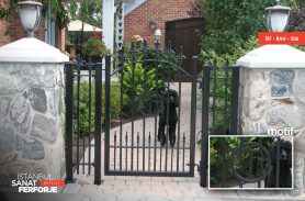 Letter Detay Wrought Iron Garden Gate