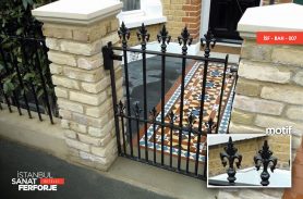 Spear Detail Wrought Iron Garden Gate