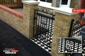 Straight Parallel Structure Wrought Iron Garden Gate