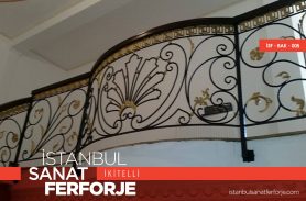 Sarı Detay Ferforje Balkon Korkuluğu