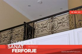 Modern Yellow Wrought Iron Balcony Railing