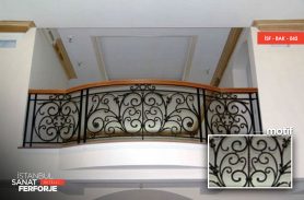 Wood Detail Wrought Iron Balcony Railing