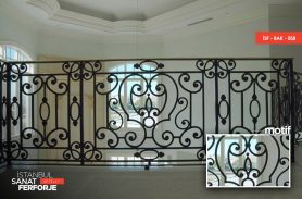 Elegant Detail Wrought Iron Balcony Railing