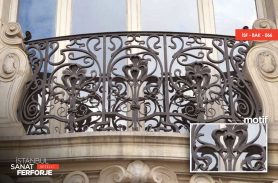 Modern Mixed Detail Wrought Iron Balcony Railing