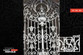 White, Leaf Pattern, Wrought Iron Window Railing