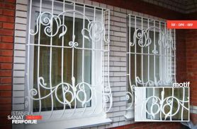 White, Parallel Structure, Wrought Iron Window Railing