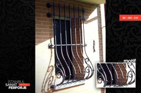 Elegant Wrought Iron Window Railing