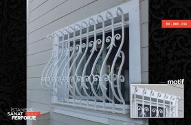 White Wrought Iron Window Railing