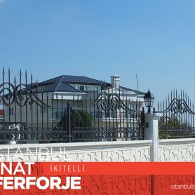 Long Spear Patterned, 2020 Wall Mounted Wrought Iron Railing