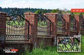 Mixed Detailed Modern Wrought Iron Wall Railing