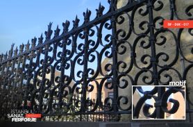 Black Spear Detail Wrought Iron Wall Railing