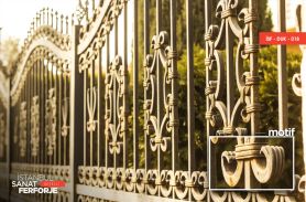 White Spear Detail Wrought Iron Wall Mounted Railing