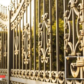 White Spear Detail Wrought Iron Wall Mounted Railing