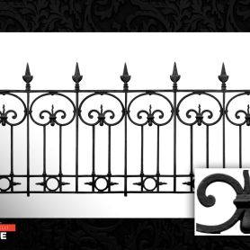 Wrought Iron Wall Railing