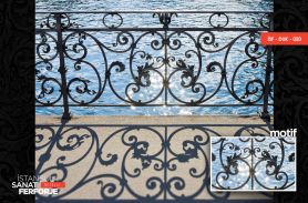 Mixed Detail Wrought Iron Wall Railing