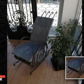 Rocking Wrought Iron Armchair