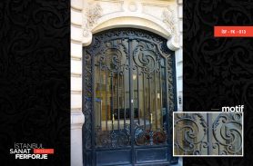 Black, Classic Wrought Iron Door