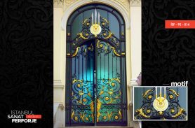 Baroque, Embroidered Gold Wrought Iron Door