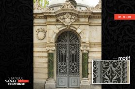 Classic, Gray Wrought Iron Door