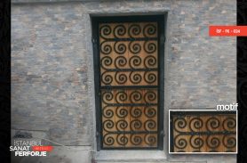 Wood, Detail Wrought Iron Door