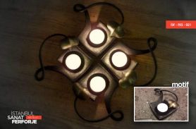 Wrought Iron 4-Candle Holder Accessories