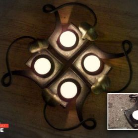 Wrought Iron 4-Candle Holder Accessories