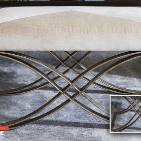 Elegant Wrought Iron Pouf