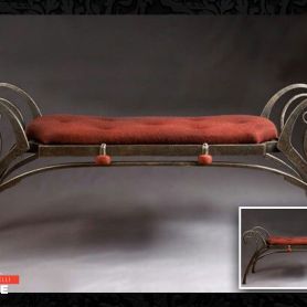 Elegant Wrought Iron Pouf