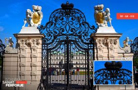 Crown, Motif Wrought Iron Garage Door