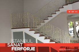 White Wrought Iron Stair Railing