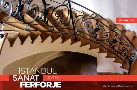 Flower Pattern Wrought Iron Stair Railing