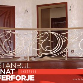 White, Modern, 2020 Wrought Iron Stair Railing