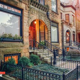 Modern Motif Wrought Iron Stair Railing