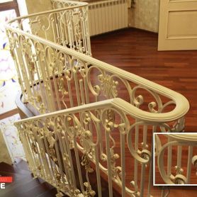 Elegant Modern Pavilion Wrought Iron Stair Railing