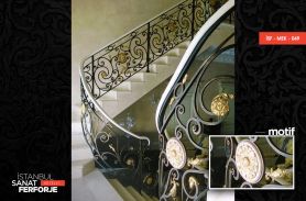 Gold Processing Wrought Iron Stair Railing