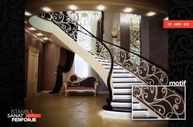 Elegant Wrought Iron Stair Railing