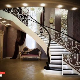 Elegant Wrought Iron Stair Railing