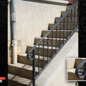 Parallel Structure Wrought Iron Stair Railing