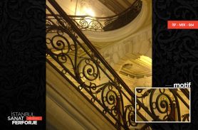 Wood Detail Wrought Iron Stair Railing