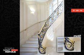 Elegant Design Gold Processing Wrought Iron Stair Railing