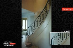 Modern Villa Wrought Iron Stair Railing