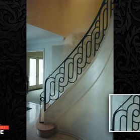 Modern Villa Wrought Iron Stair Railing