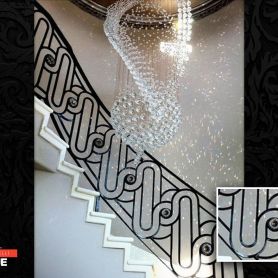 Modern Wrought Iron Stair Railing