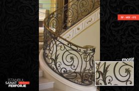 Gold Processing Wrought Iron Stair Railing