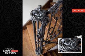 Spiral Detail Wrought Iron Stair Railing
