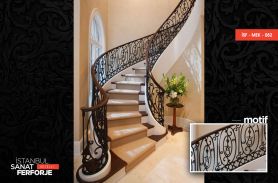 Classical Processing Wrought Iron Stair Railing