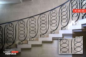 Oval Structure Wrought Iron Stair Railing